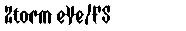 Ztorm eYe/FS font preview